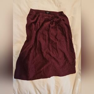 Madewell Burgundy Midi Skirt